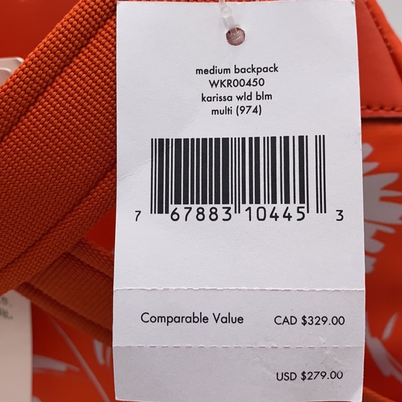 KATE SPADE KARISSA NYLON WILD BLOSSOM MD BACKPACK - Picture 15 of 16